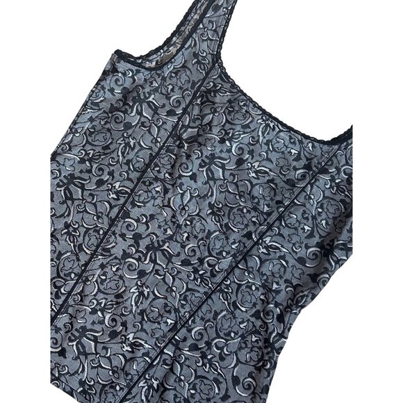 White House Black Market L Floral Corset Top With Lace Trim & Boning Detail 1846 - Picture 4 of 6